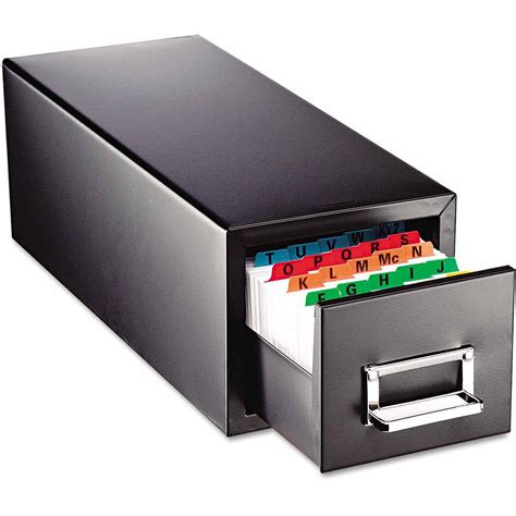 Metal Index Card File Boxes 